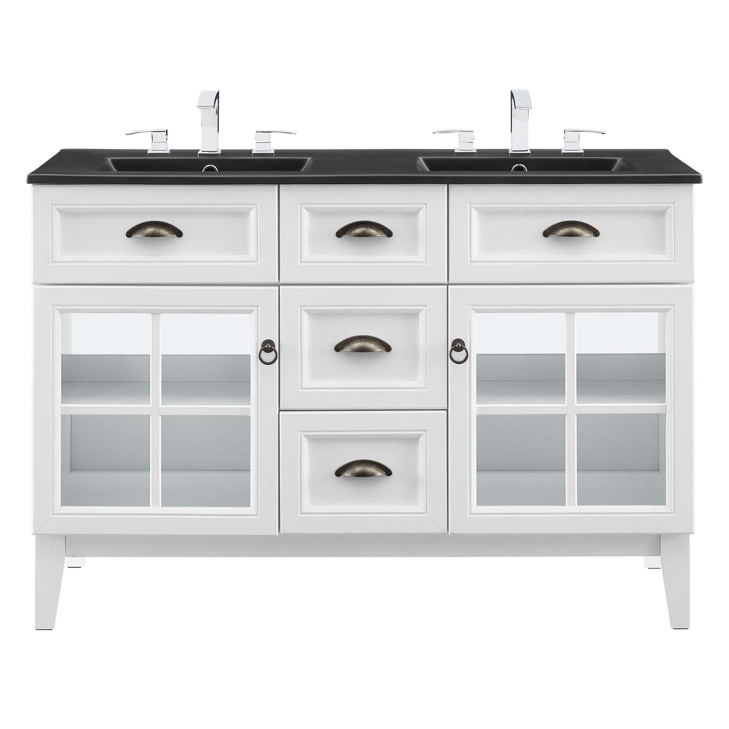 Isle 48" Double Bathroom Vanity Cabinet by Furniture For America