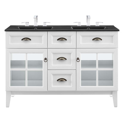 Isle 48" Double Bathroom Vanity Cabinet by Furniture For America