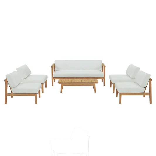 Bayport 6 Piece Outdoor Patio Teak Set by Furniture For America