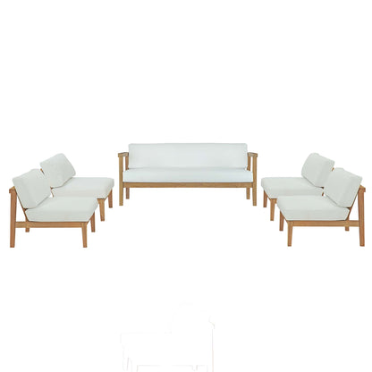 Bayport 5 Piece Outdoor Patio Teak Set by Furniture For America