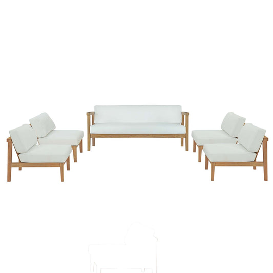Bayport 5 Piece Outdoor Patio Teak Set by Furniture For America