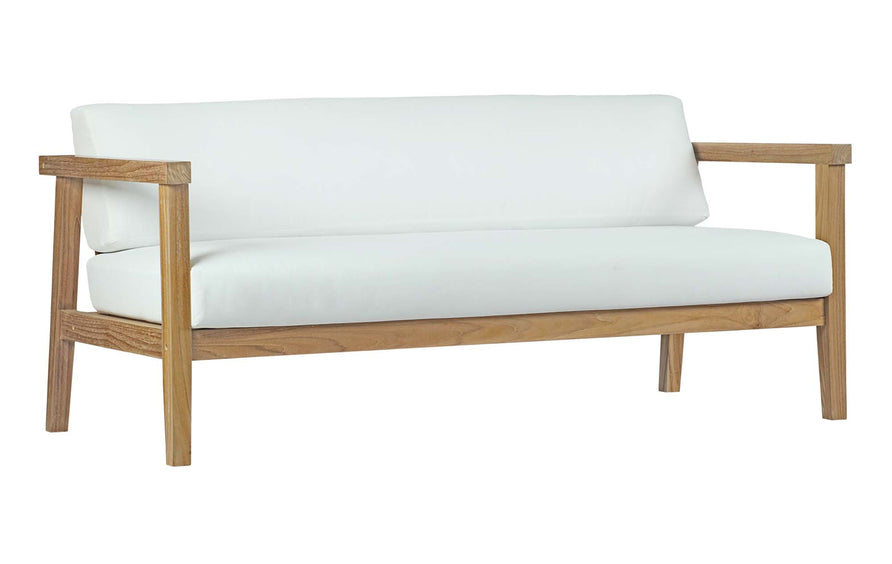 Fable 5 Piece Outdoor Patio Teak Set in Natural White