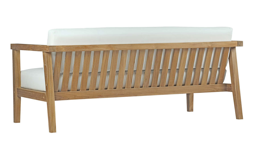 Fable 5 Piece Outdoor Patio Teak Set in Natural White