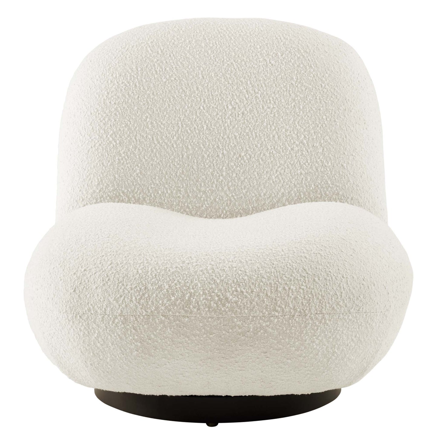 Kindred Boucle Upholstered Upholstered Fabric Swivel Chair by Furniture For America