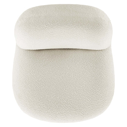 Kindred Boucle Upholstered Upholstered Fabric Swivel Chair by Furniture For America