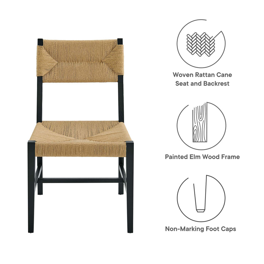 Diablo Wood Dining Chair in Black Natural