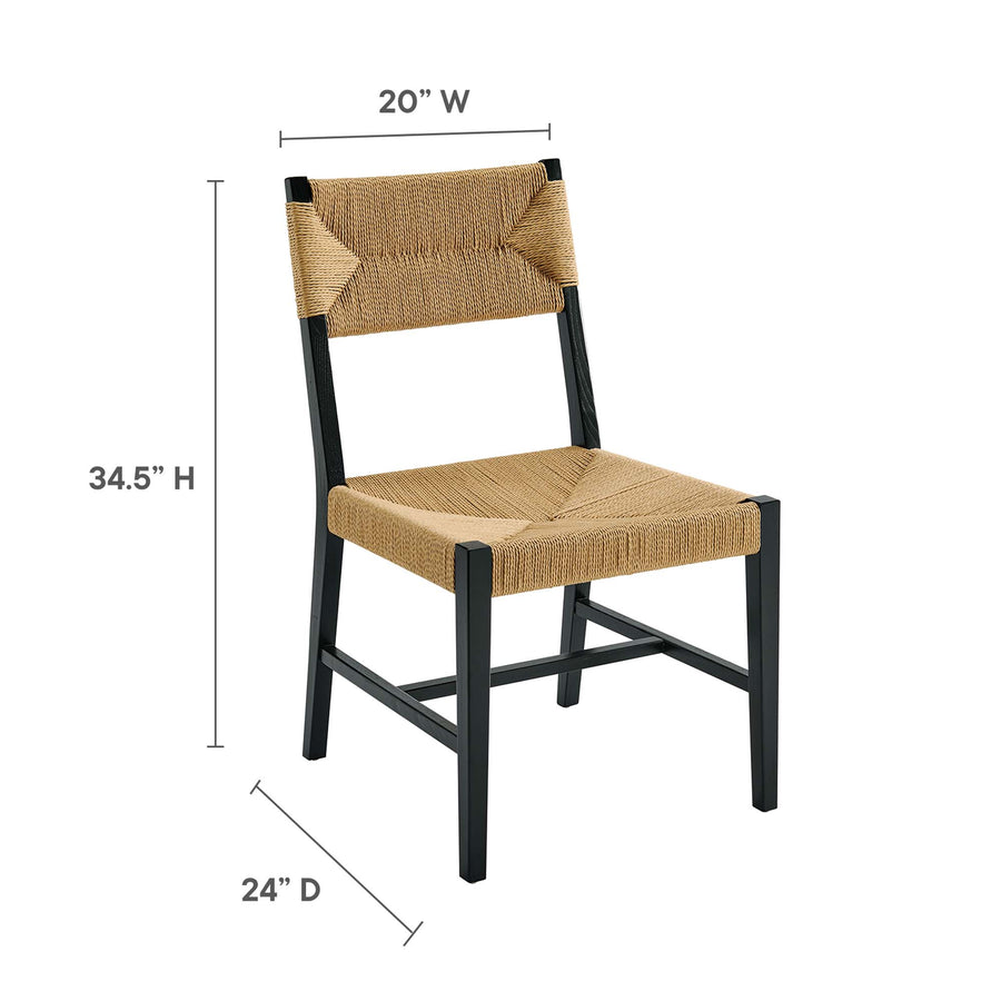 Diablo Wood Dining Chair in Black Natural