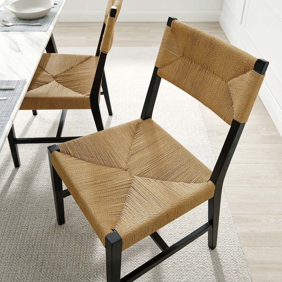 Diablo Wood Dining Chair in Black Natural