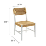Diablo Wood Dining Chair in White Natural