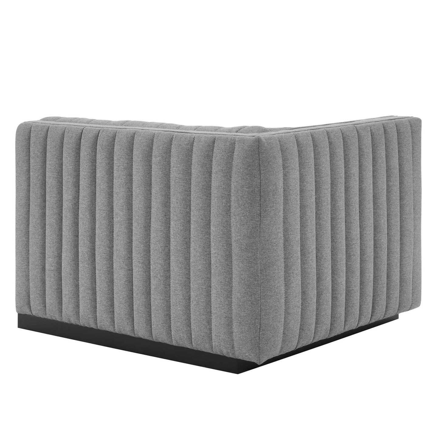 Conjure Channel Tufted Upholstered Fabric Left-Arm Chair by Furniture For America
