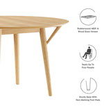 Gideon 47" Round Dining Table in Oak Oak