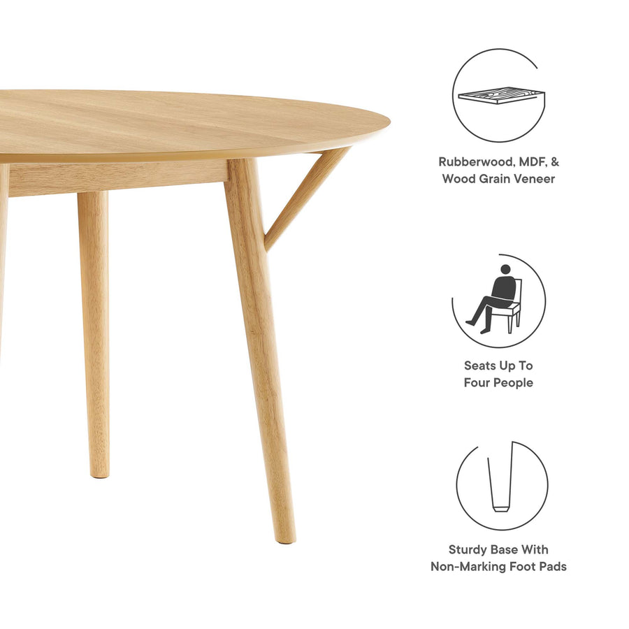 Gideon 47" Round Dining Table in Oak Oak