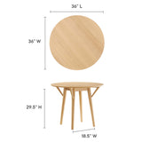 Gideon 36" Dining Table in Oak Oak