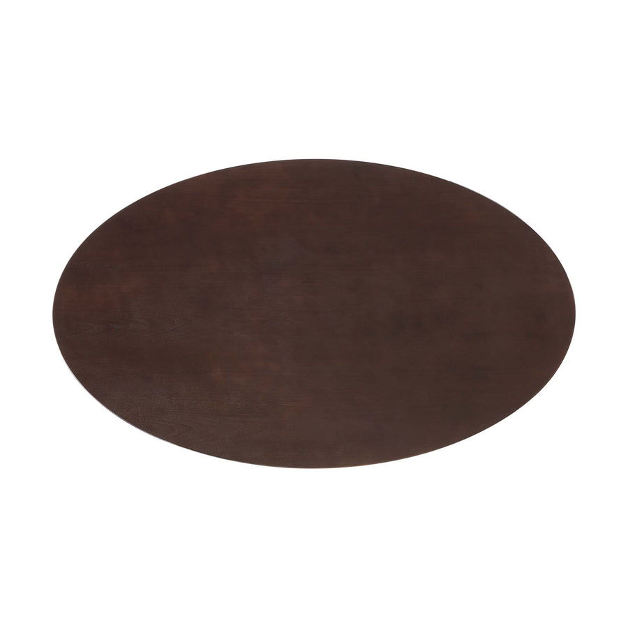 Lumen 60" Oval Wood Dining Table in Gold Cherry Walnut