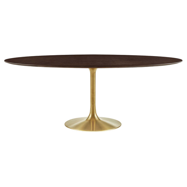 Lippa 78" Oval Wood Dining Table by Furniture For America