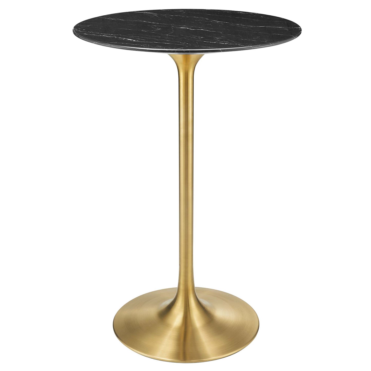Lippa 28" Round Faux Marble Bar Table by Furniture For America