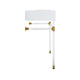 Gaia 24" Acrylic Wall-Mount Bathroom Vanity in Clear White