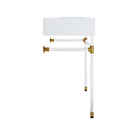 Redeem 24" Acrylic Wall-Mount Bathroom Vanity in Clear White