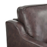 Tonka Genuine Leather Sofa in Brown