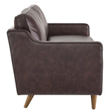 Tonka Genuine Leather Sofa in Brown