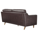 Tonka Genuine Leather Sofa in Brown