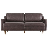 Tonka Genuine Leather Sofa in Brown