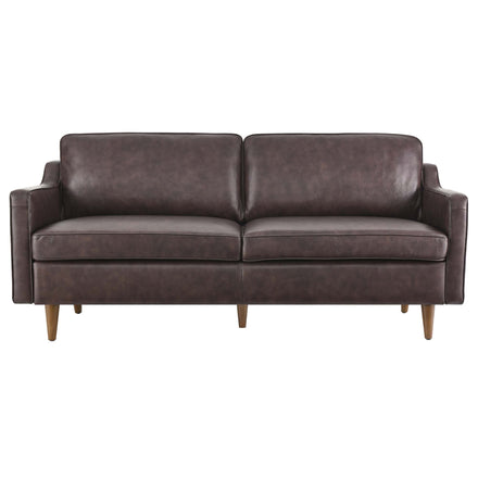 Impart Genuine Leather Sofa in Brown