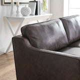 Tonka Genuine Leather Sofa in Brown