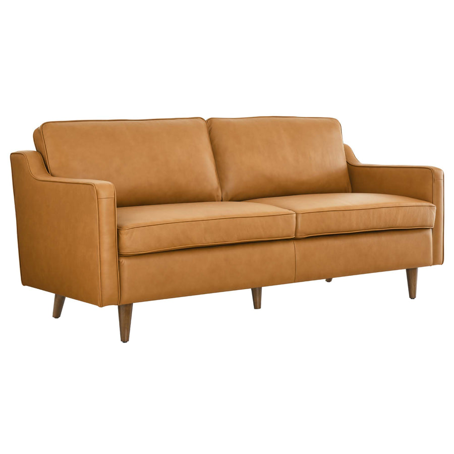 Tonka Genuine Leather Sofa in Tan