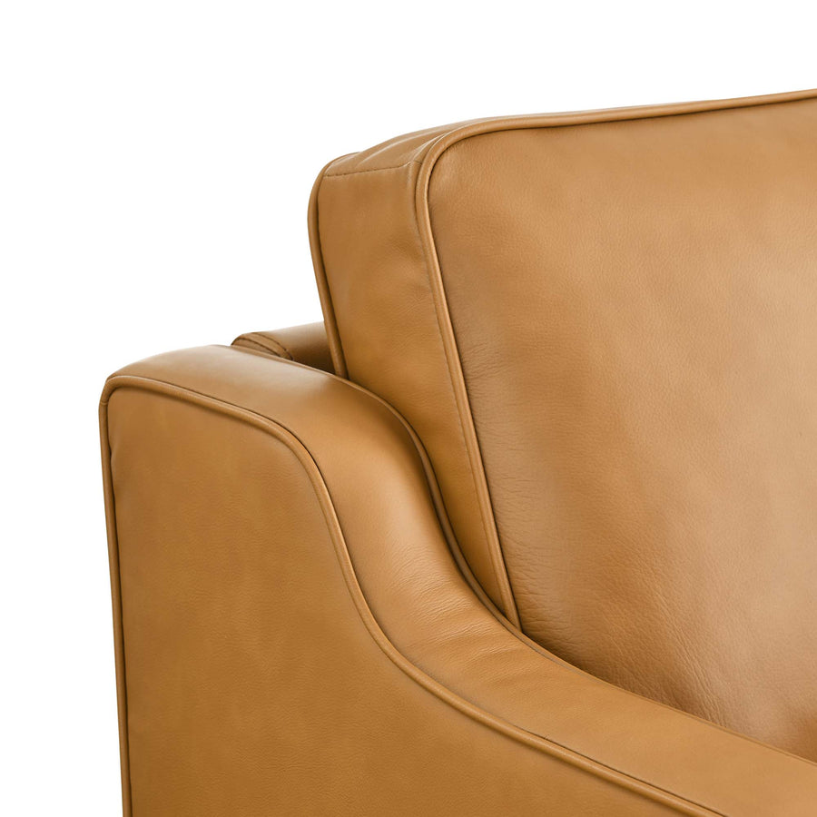 Tonka Genuine Leather Sofa in Tan
