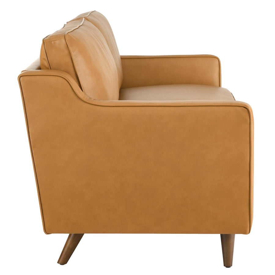 Tonka Genuine Leather Sofa in Tan
