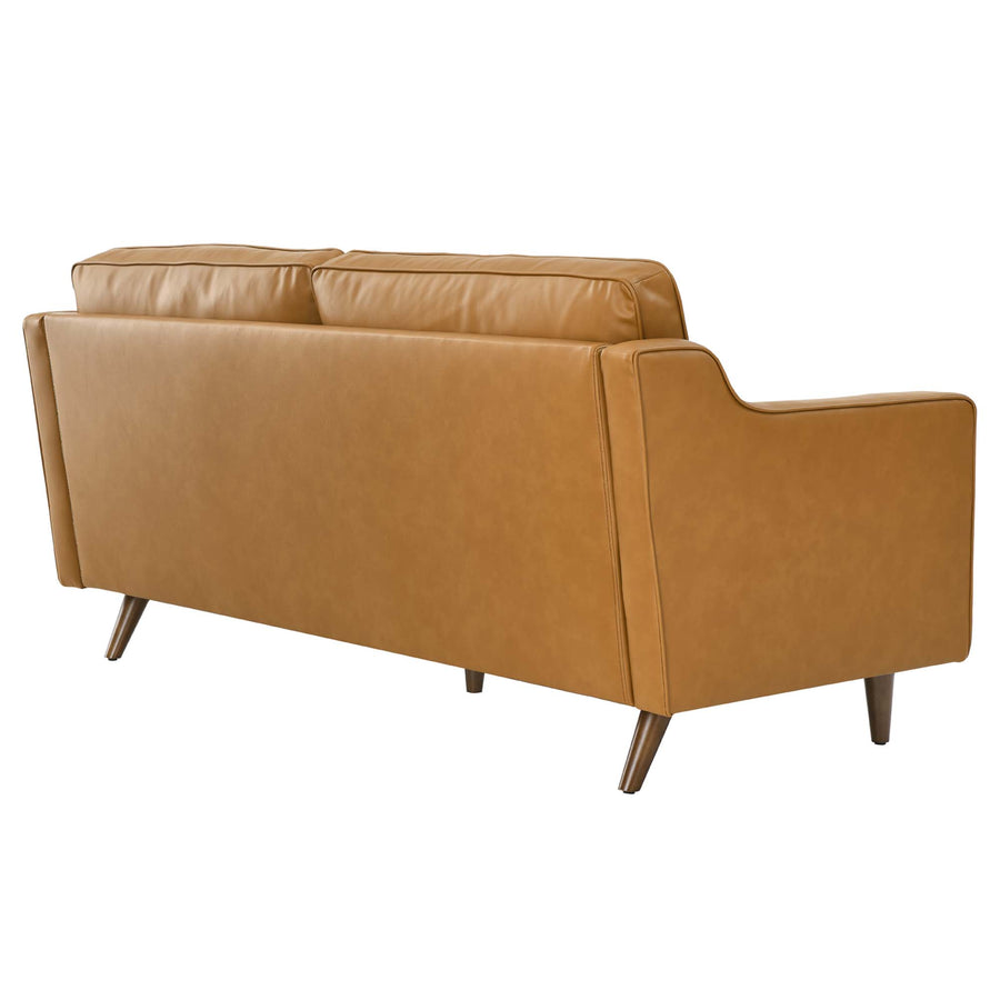 Tonka Genuine Leather Sofa in Tan
