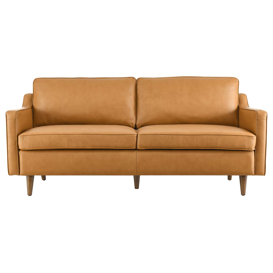 Tonka Genuine Leather Sofa in Tan