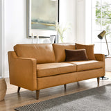 Tonka Genuine Leather Sofa in Tan