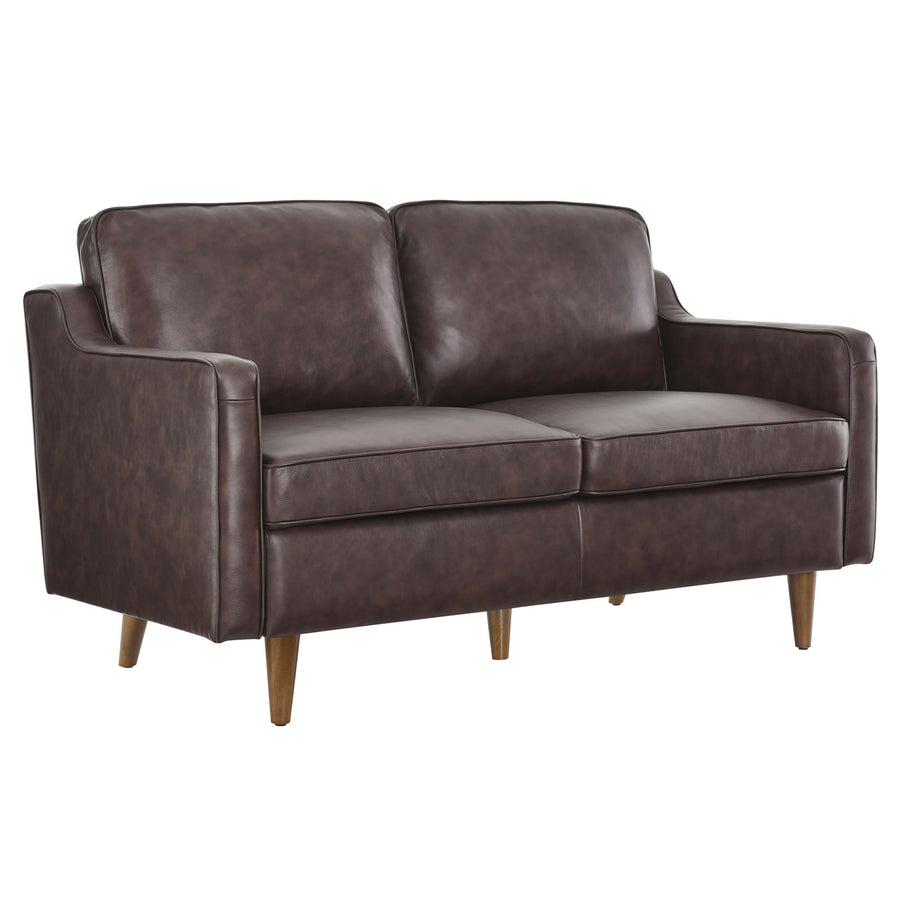 Tonka Genuine Leather Loveseat in Brown
