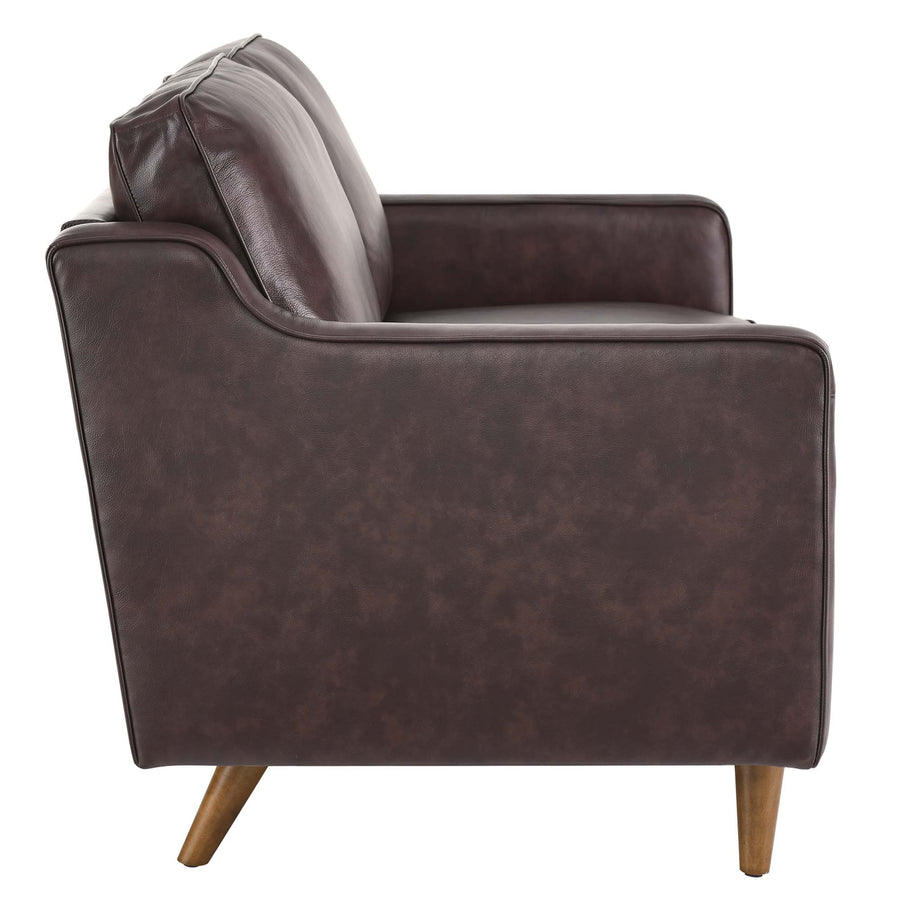 Tonka Genuine Leather Loveseat in Brown
