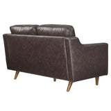 Tonka Genuine Leather Loveseat in Brown