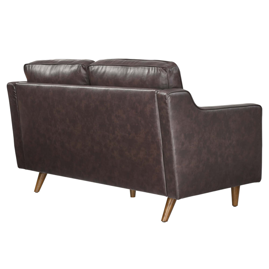 Tonka Genuine Leather Loveseat in Brown