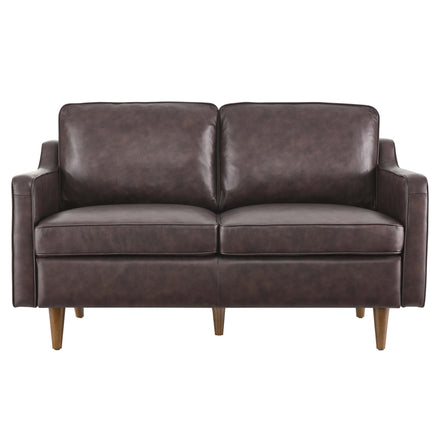 Impart Genuine Leather Loveseat in Brown