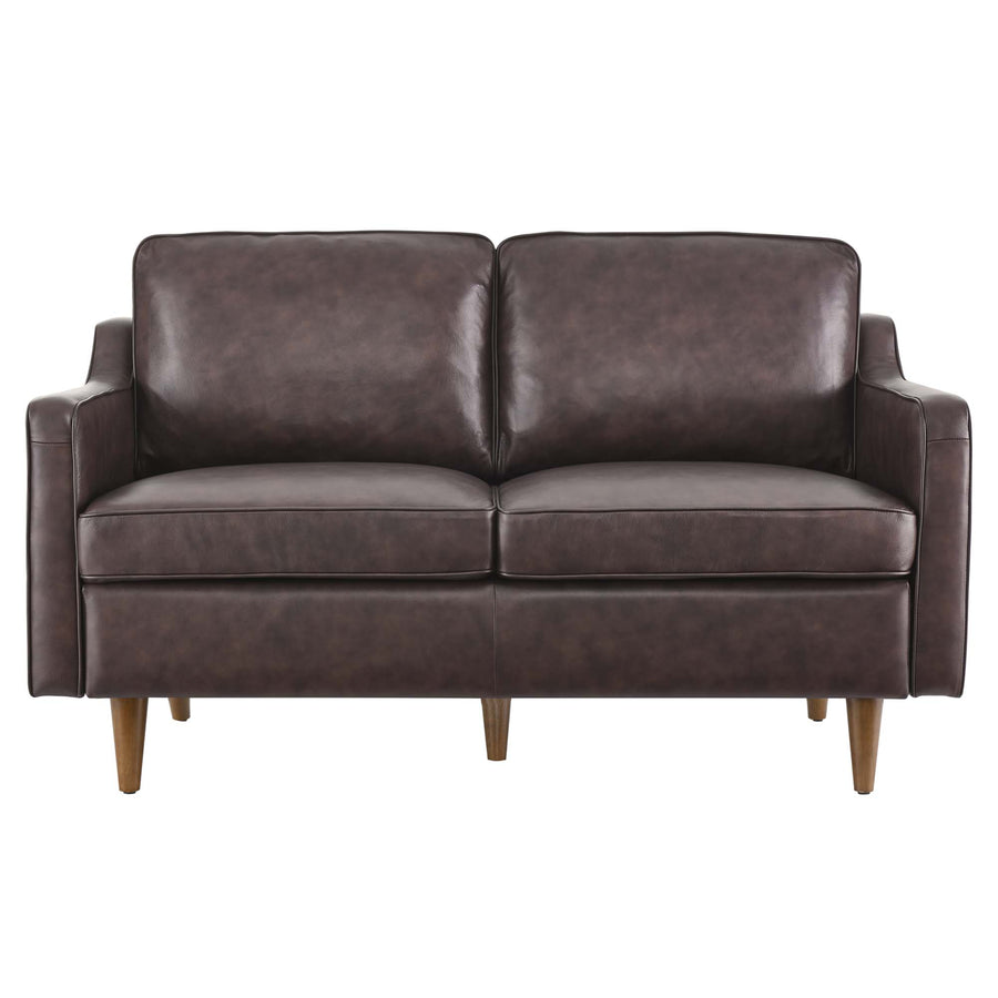 Tonka Genuine Leather Loveseat in Brown