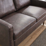 Tonka Genuine Leather Loveseat in Brown
