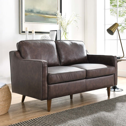 Impart Genuine Leather Loveseat by Furniture for America