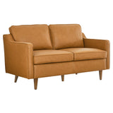 Tonka Genuine Leather Loveseat in Tan