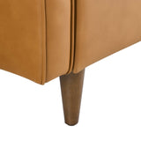 Tonka Genuine Leather Loveseat in Tan