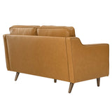Tonka Genuine Leather Loveseat in Tan