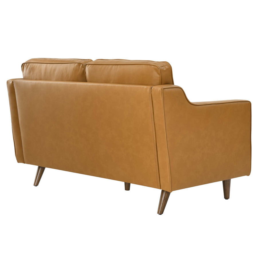 Tonka Genuine Leather Loveseat in Tan