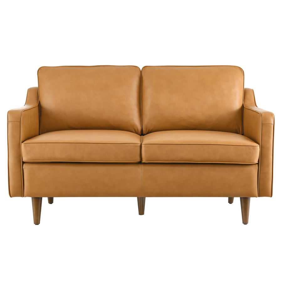 Tonka Genuine Leather Loveseat in Tan