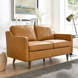 Tonka Genuine Leather Loveseat in Tan