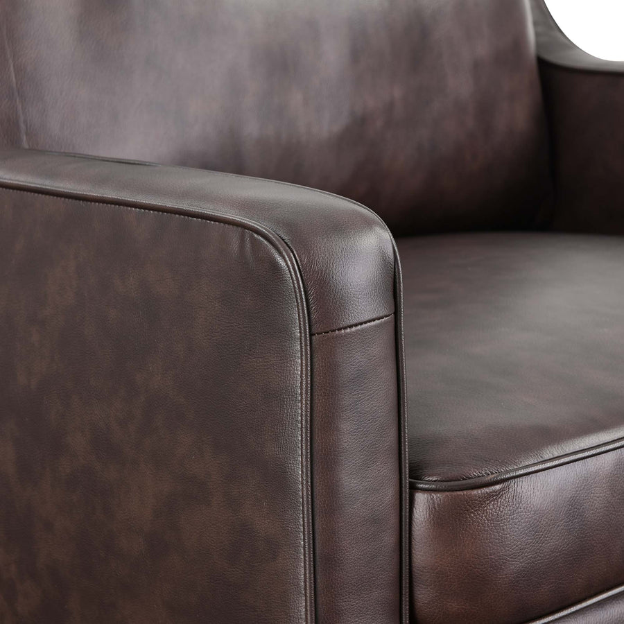 Tonka Genuine Leather Armchair in Brown