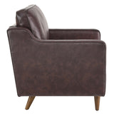 Tonka Genuine Leather Armchair in Brown